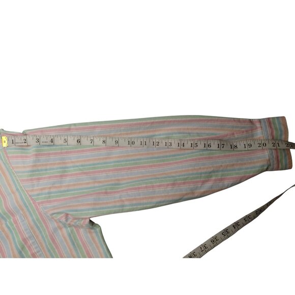 L.L. Bean Men's Multi-Color Striped Button-Up Shirt Size 1X Cotton - Picture 7 of 8